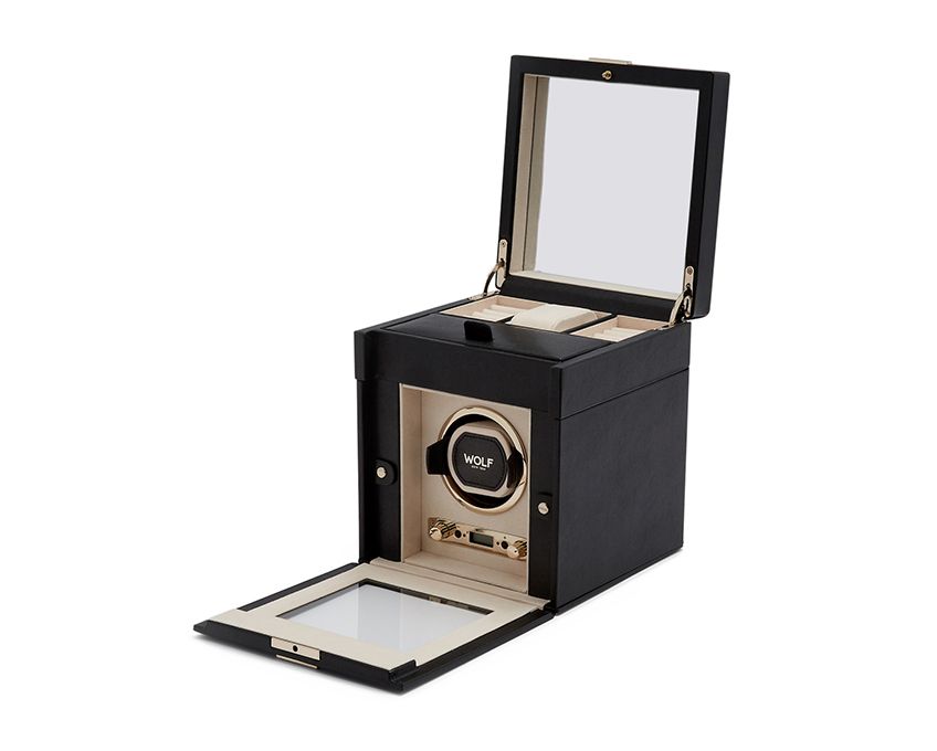 Wolf 1834 PALERMO SINGLE WINDER WITH JEWELLERY STORAGE
