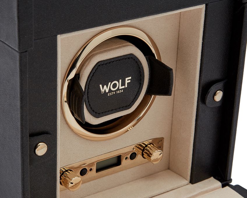 Wolf 1834 PALERMO SINGLE WINDER WITH JEWELLERY STORAGE