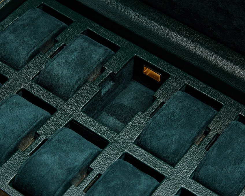 Wolf 1834 BRITISH RACING 10 PIECE WATCH BOX WITH STORAGE