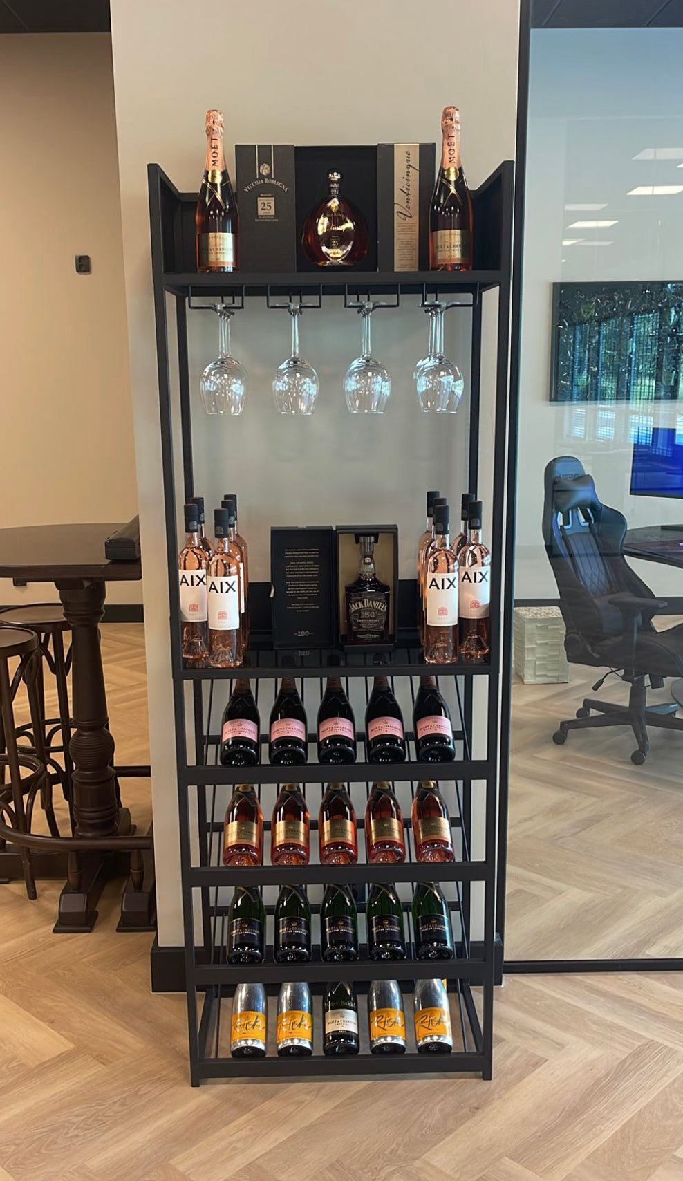 Initials by Haans Wine cabinet skyscraper in bronze